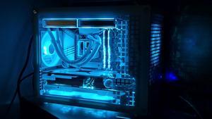JONSPLUS Z20 Mesh White Micro-ATX Computer Case,with