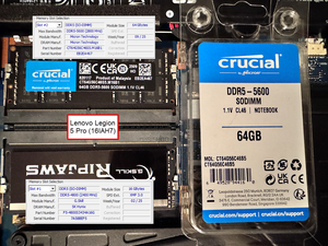 Crucial DDR5 5600 SODIMM 32GBx1枚キット Crucial 32GB DDR5 RAM Kit (2x16GB), 5600MHz (or 5200MHz
