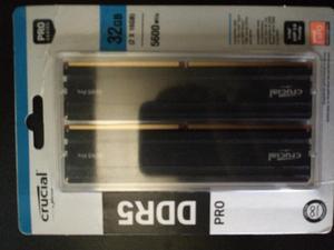 Crucial Pro 32GB (2 x 16GB) DDR5 5600 (PC5 44800) XMP 3.0 Crucial Pro 32GB (2 x 16GB) DDR5 5600 (PC5 44800) XMP 3.0