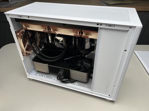 ASUS AP201 Type-C Airflow-focused Micro-ATX,Mini-ITX Computer Case, Support  360/280 Liquid Cooling White 