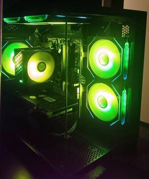 YLZKIX Gaming PC,AMD Ryzen 5 5600X 3.7GHz(up to 4.6GHz), Radeon RX