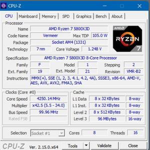 Refurbished: AMD Ryzen 7 5800X3D - Ryzen 7 5000 Series 8-Core 3.4