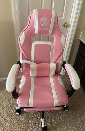 KILLABEE Gaming Chair Ergonomic Chair Computer Chair With Massage Lumbar Support Racing Style PU Leather High Back Adjustable Swivel With Retractable Footrest Newegg