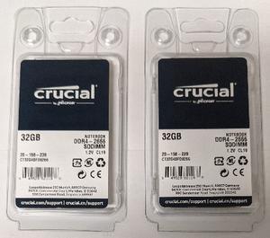 メモリー crucial DDR4-2666 32GB CT32G4SFD8266 crucial Crucial DDR4ノートPC用 メモリ 32GB DDR4-2666 SODIMM