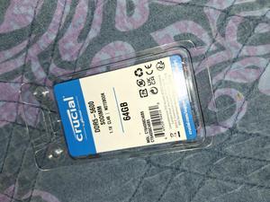 Crucial 64GB (2 x 32GB) 262-Pin DDR5 SO-DIMM DDR5 5600 Laptop