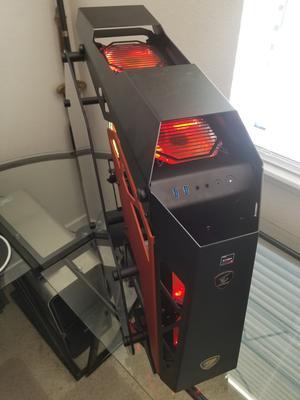 COUGAR Conquer Aluminum Frame Tempered Glass Gaming Case with LED