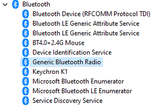logitech keyboard generic bluetooth adapter