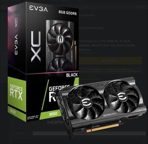 EVGA GeForce RTX 3050 XC BLACK GAMING Video Card, 08G-P5-3551-KR