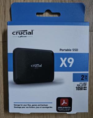 Crucial X9 4TB Portable SSD - Up to 1050MB/s Read - PC and Mac