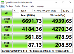 SAMSUNG 980 PRO SSD with Heatsink 2TB, PCIe 4.0 M.2 2280, Speeds