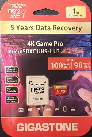 5-Yrs Free Data Recovery] Gigastone 512GB Micro SD Card, 4K Video