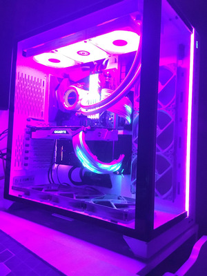 LIAN LI GALAHAD AIO 240, RGB Fans CPU Liquid Cooler, Dual 120mm