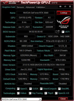 MSI Ventus GeForce RTX 3080 Video Card RTX 3080 VENTUS 3X MSI Ventus GeForce RTX 3080 Video Card RTX 3080 VENTUS 3X