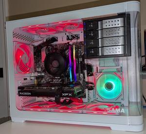 SAMA 2851 MATX Mid-Tower PC Gaming Case, High-Airflow