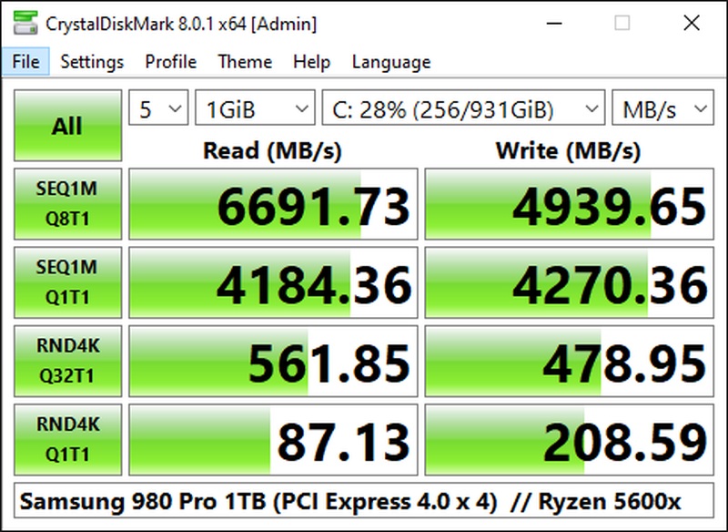 SAMSUNG 980 PRO M.2 2280 2TB PCIe Gen 4.0 x4, NVMe 1.3c Samsung V 
