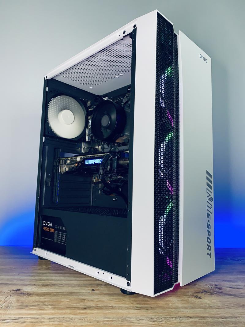 Diypc Diy S08 W White Usb 3 0 Steel Tempered Glass Atx Mid Tower Computer Case 1 X 1mm Fan X Rear Pre Installed Newegg Com