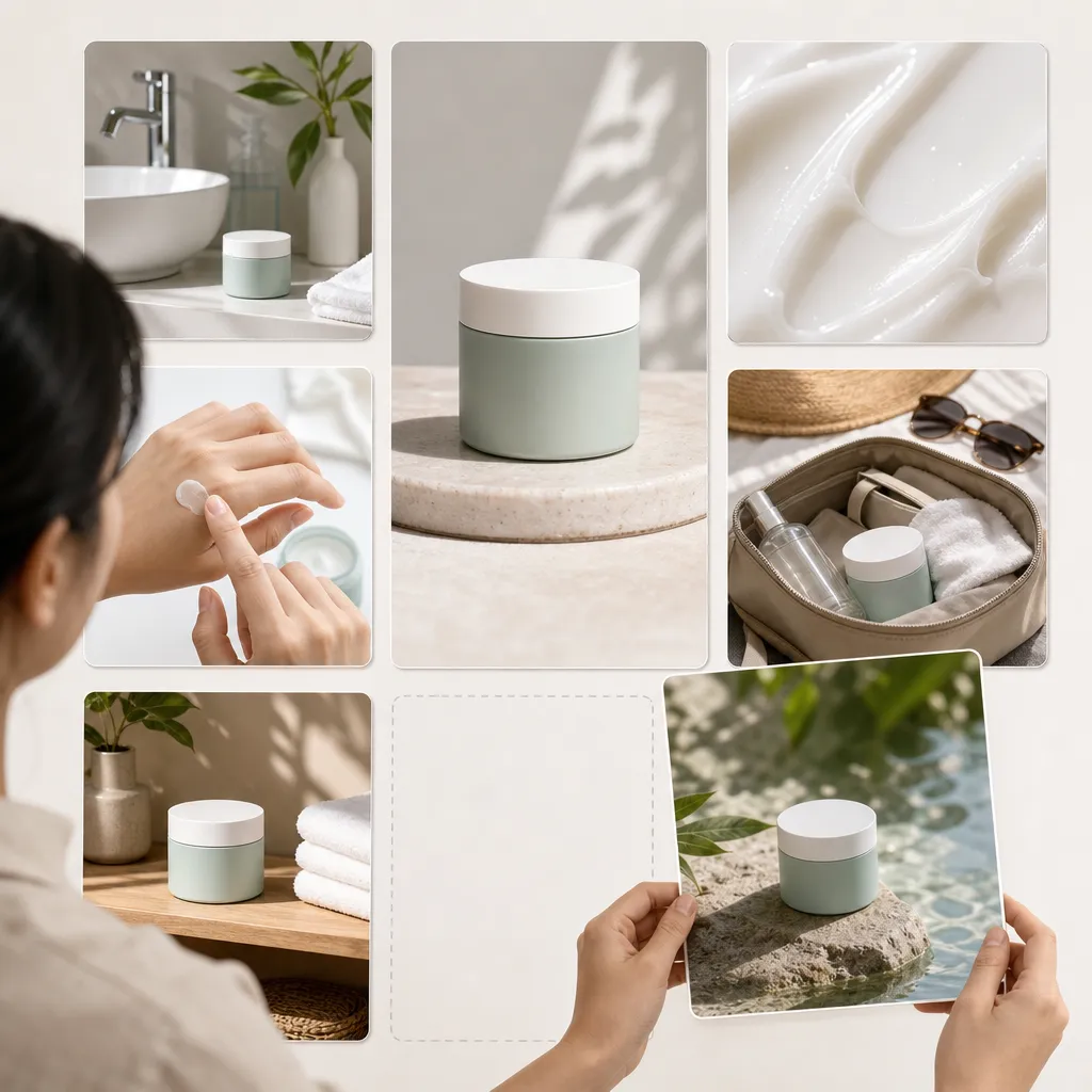 A seller organizes multiple complementary use scenarios for the same product to complete the secondary Listing images