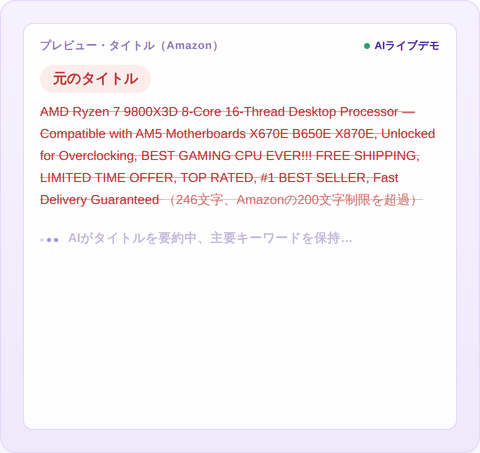 リスティング最適化ツールの書き換えデモ