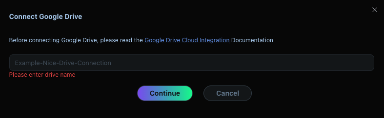 connect with google drive