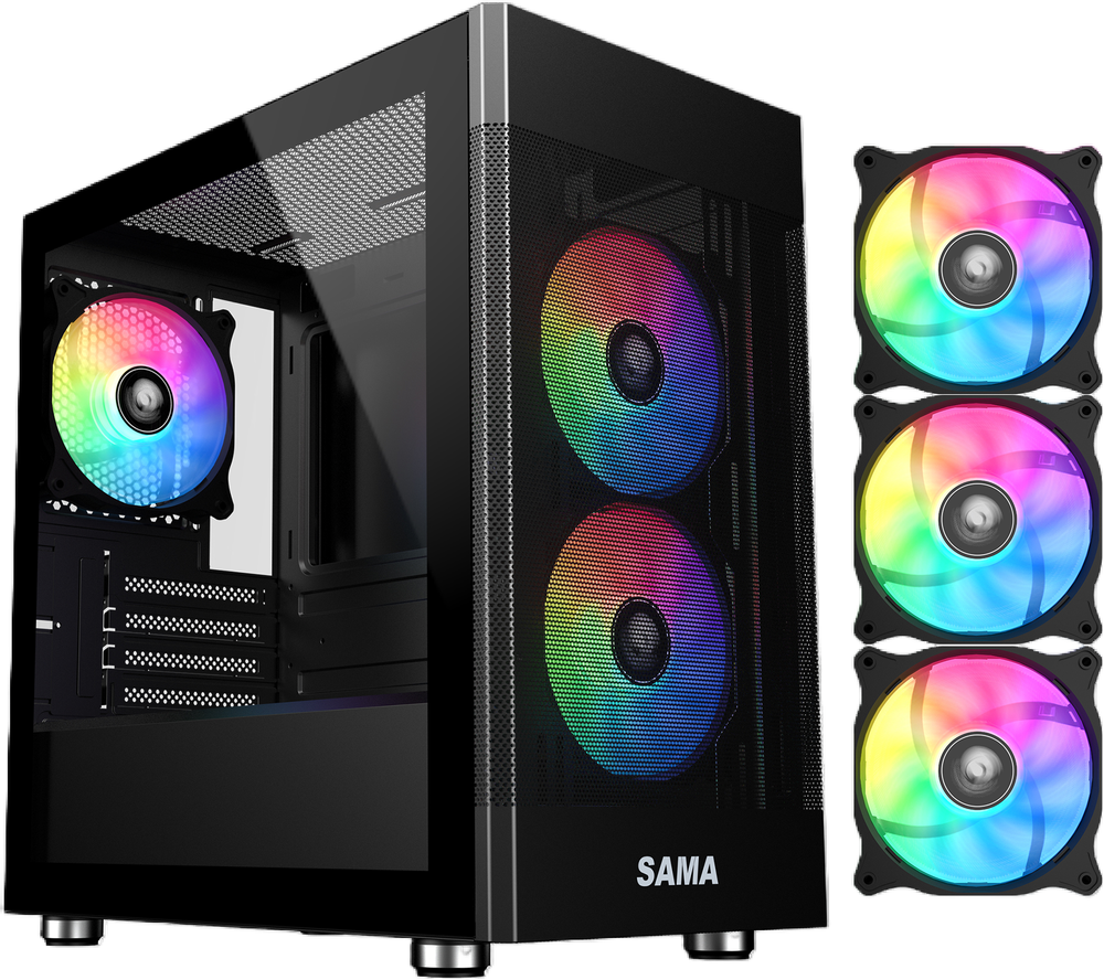 Sama ARGB-Q5-BK Tower Case 