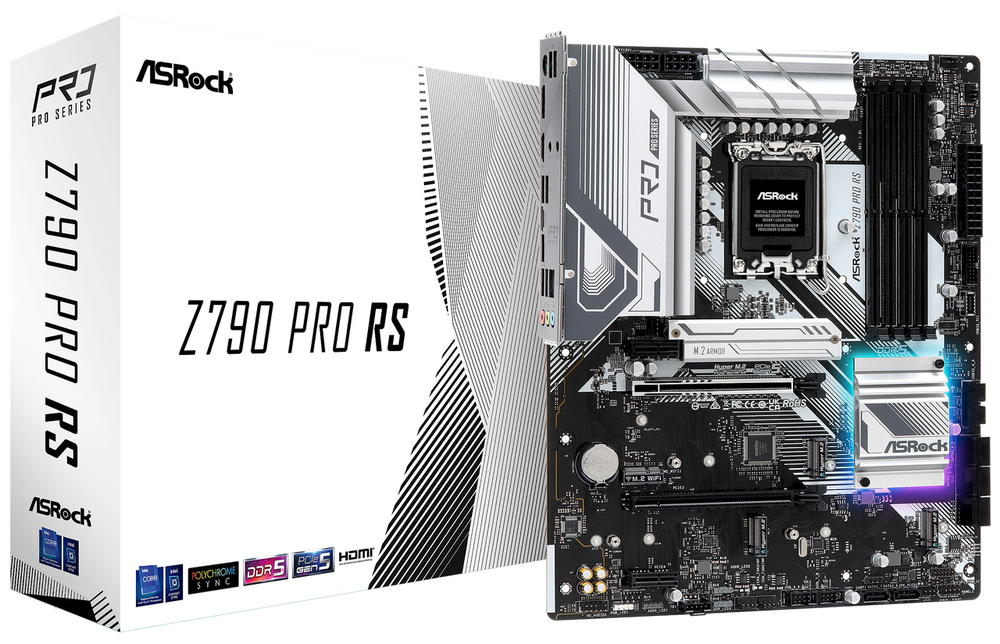 ASRock Z790 PRO RS Intel LGA1700 (14th,13th,12th Gen) ATX Mainboard, 4 slot...