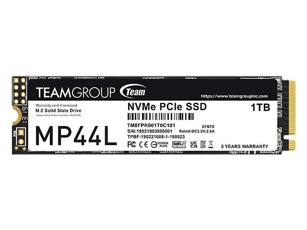 Team Group MP44L M.2 2280 1TB PCIe 4.0 x4 with NVMe 1.4 TLC Internal Solid ...