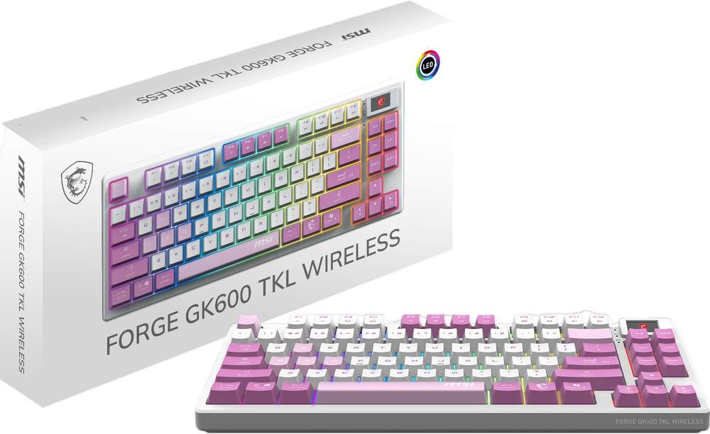 MSI FORGE GK600 TKL W VIOLET Gaming ...