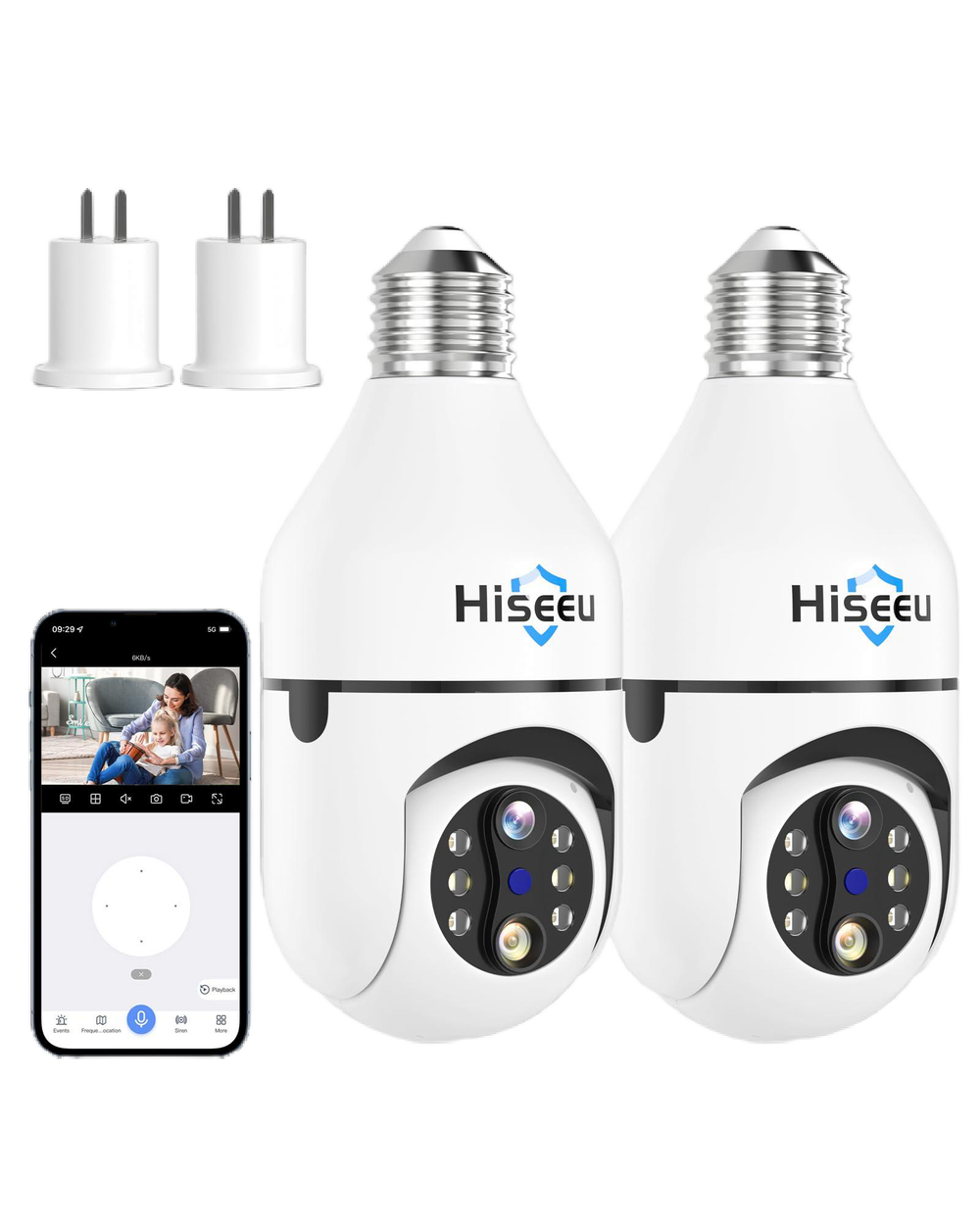 Hiseeu Light Bulb Security Camera