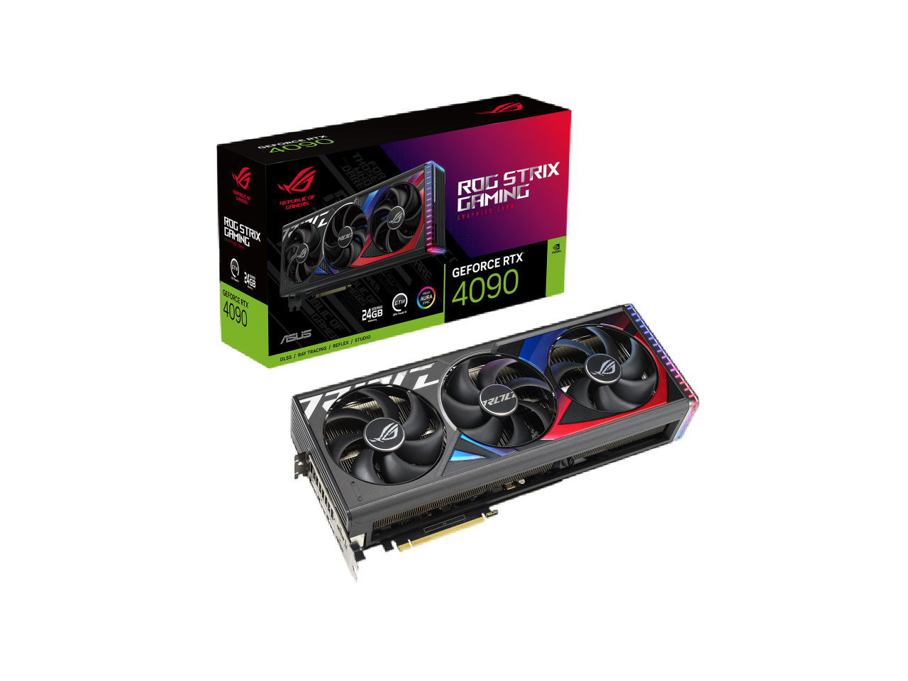 ASUS ROG Strix GeForce RTX 4090 Gaming Graphics Card (PCIe 4.0, 24GB GDDR6X, HDMI 2.1a, DisplayPort 1.4a) ROG-STRIX-RTX4090-24G-GAMING