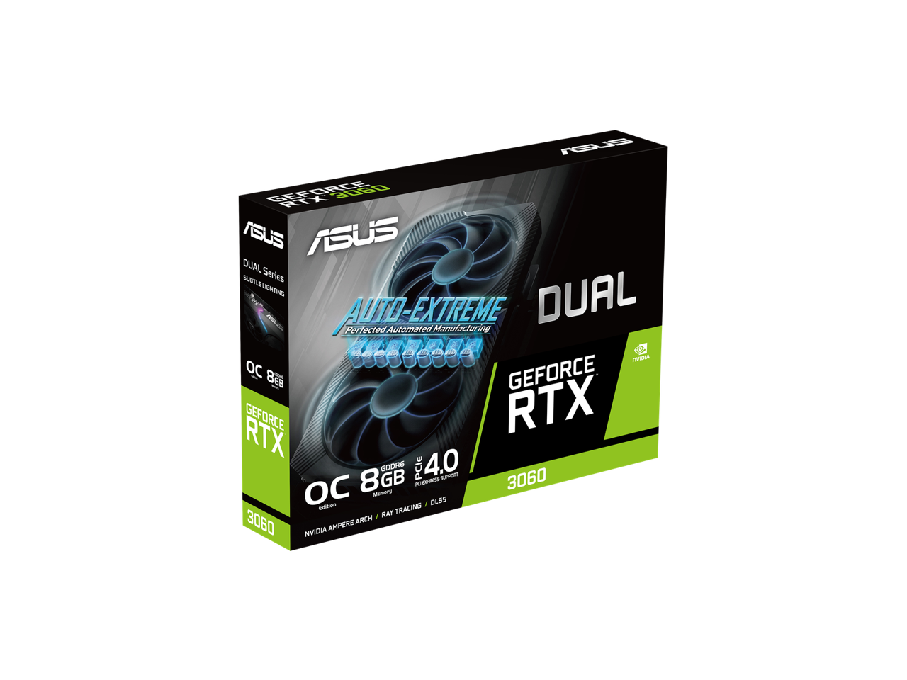 ASUS Dual GeForce RTX 3060 OC Edition 8GB GDDR6 (PCIe 4.0, 8GB GDDR6, HDMI 2.1, DisplayPort 1.4a) DUAL-RTX3060-O8G