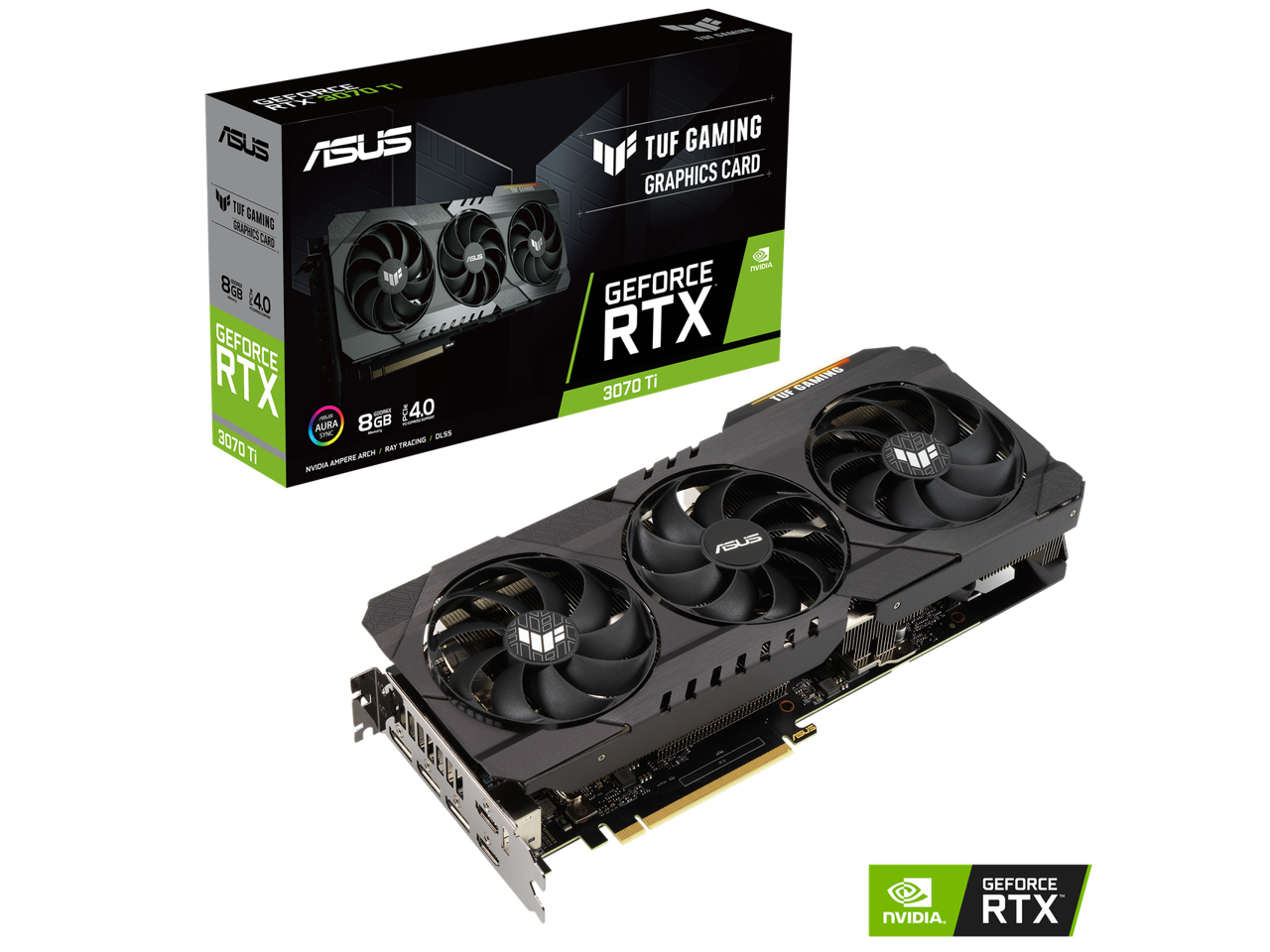 ASUS TUF Gaming NVIDIA GeForce RTX 3070 Ti OC V2 Graphics Card (PCIe 4.0, 8GB GDDR6X, HDMI 2.1, DisplayPort 1.4a, Military-grade Certification, GPU Tweak III) TUF-RTX3070TI-O8G-V2-GAMING