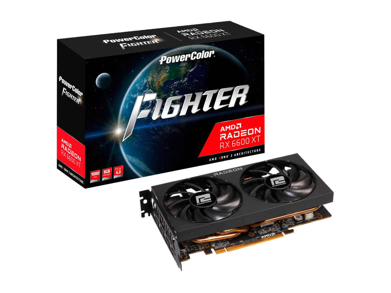 PowerColor Fighter Radeon RX 6600 XT Video Card 6600XT 8GBD6-3DH