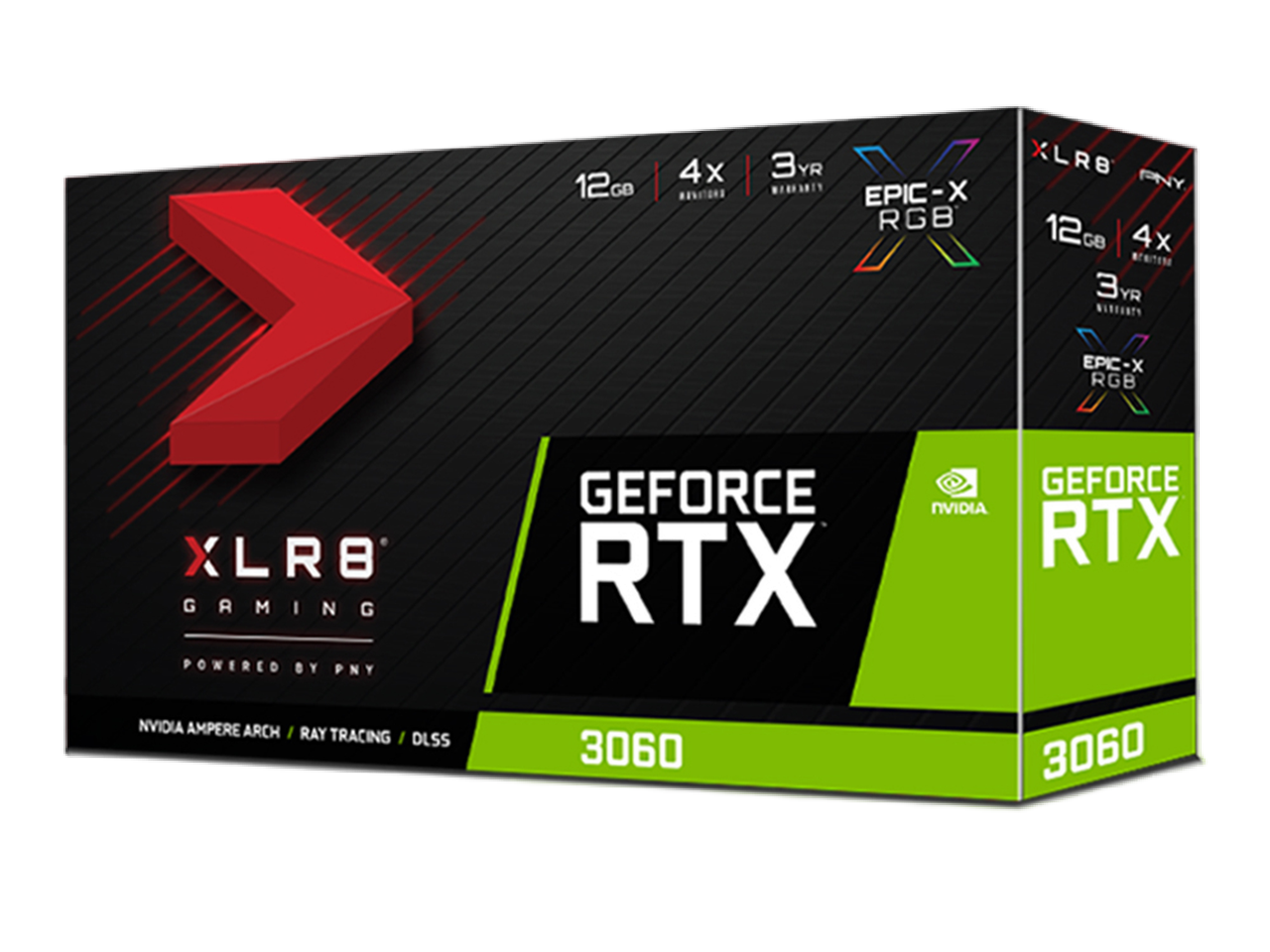 PNY GeForce RTX 3060 12GB XLR8 Gaming REVEL EPIC-X RGB Dual Fan Graphics Card, VCG306012DFXPPB