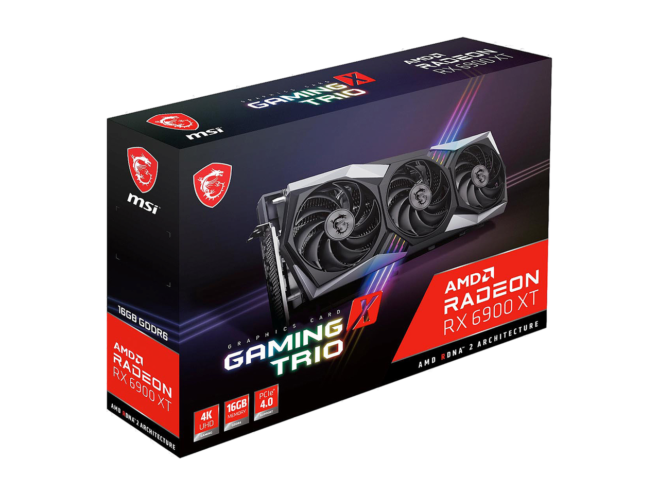 MSI Gaming Radeon RX 6900 XT 16GB GDDR6 PCI Express 4.0 Video Card RX 6900 XT Gaming X Trio 16G