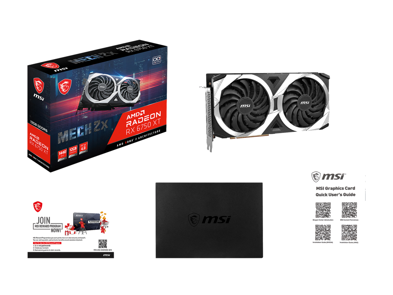 MSI Mech Radeon RX 6750 XT Video Card RX 6750 XT MECH 2X 12G OC