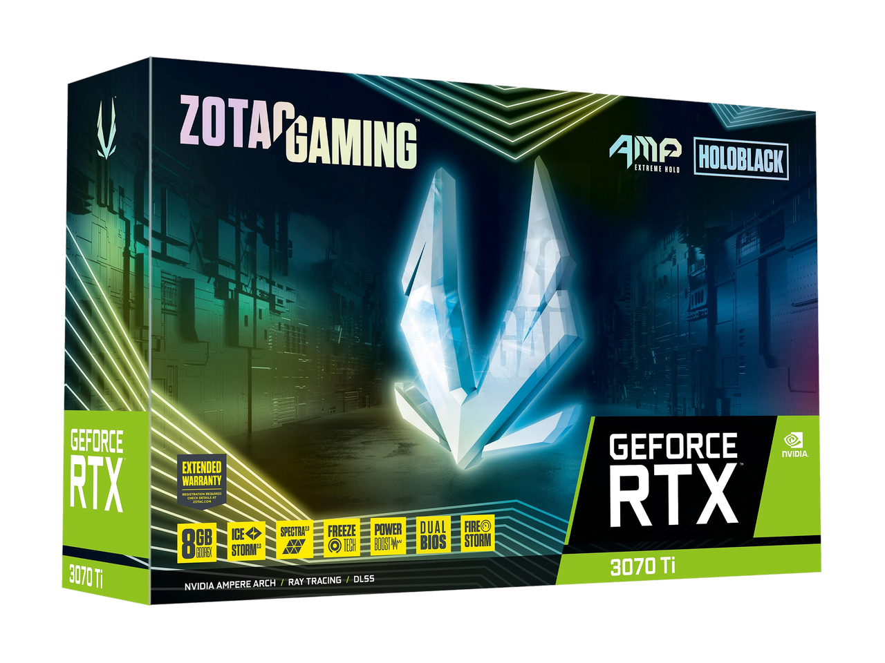 ZOTAC GAMING GeForce RTX 3070 Ti AMP Extreme Holo 8GB GDDR6X PCI Express 4.0 ATX Video Card ZT-A30710B-10P