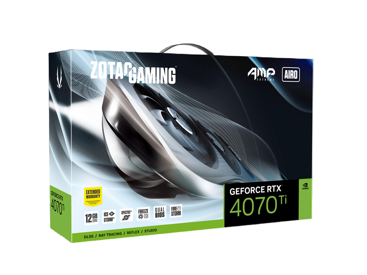 ZOTAC GAMING GeForce RTX 4070 Ti AMP Extreme AIRO DLSS 3 12GB GDDR6X 192-bit 21 Gbps PCIE 4.0 Gaming Graphics Card, IceStorm 2.0 Advanced Cooling, SPECTRA 2.0 RGB Lighting, ZT-D40710B-10P