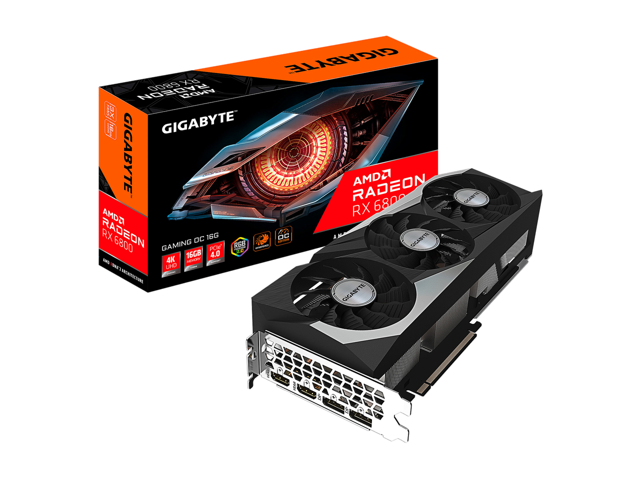 GIGABYTE Radeon RX 6800 GAMING OC 16G Graphics Card, WINDFORCE 3X Cooling System, 16GB 256-bit GDDR6, GV-R68GAMING OC-16GD Video Card, Powered by AMD RDNA 2, HDMI 2.1