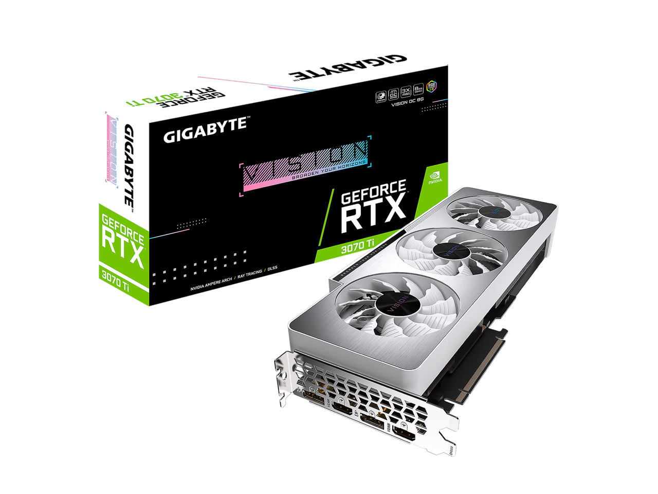 GIGABYTE Vision GeForce RTX 3070 Ti 8GB GDDR6X PCI Express 4.0 ATX Video Card GV-N307TVISION OC-8GD