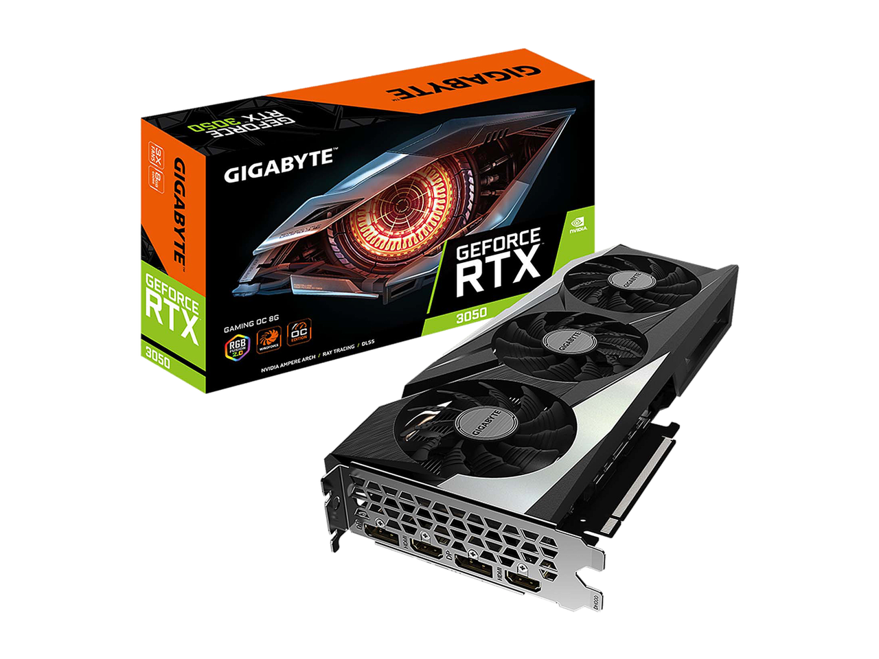 GIGABYTE GeForce RTX 3050 GAMING OC 8G Graphics Card, 3x WINDFORCE Fans, 8GB GDDR6 128-bit GDDR6, GV-N3050GAMING OC-8GD Video Card