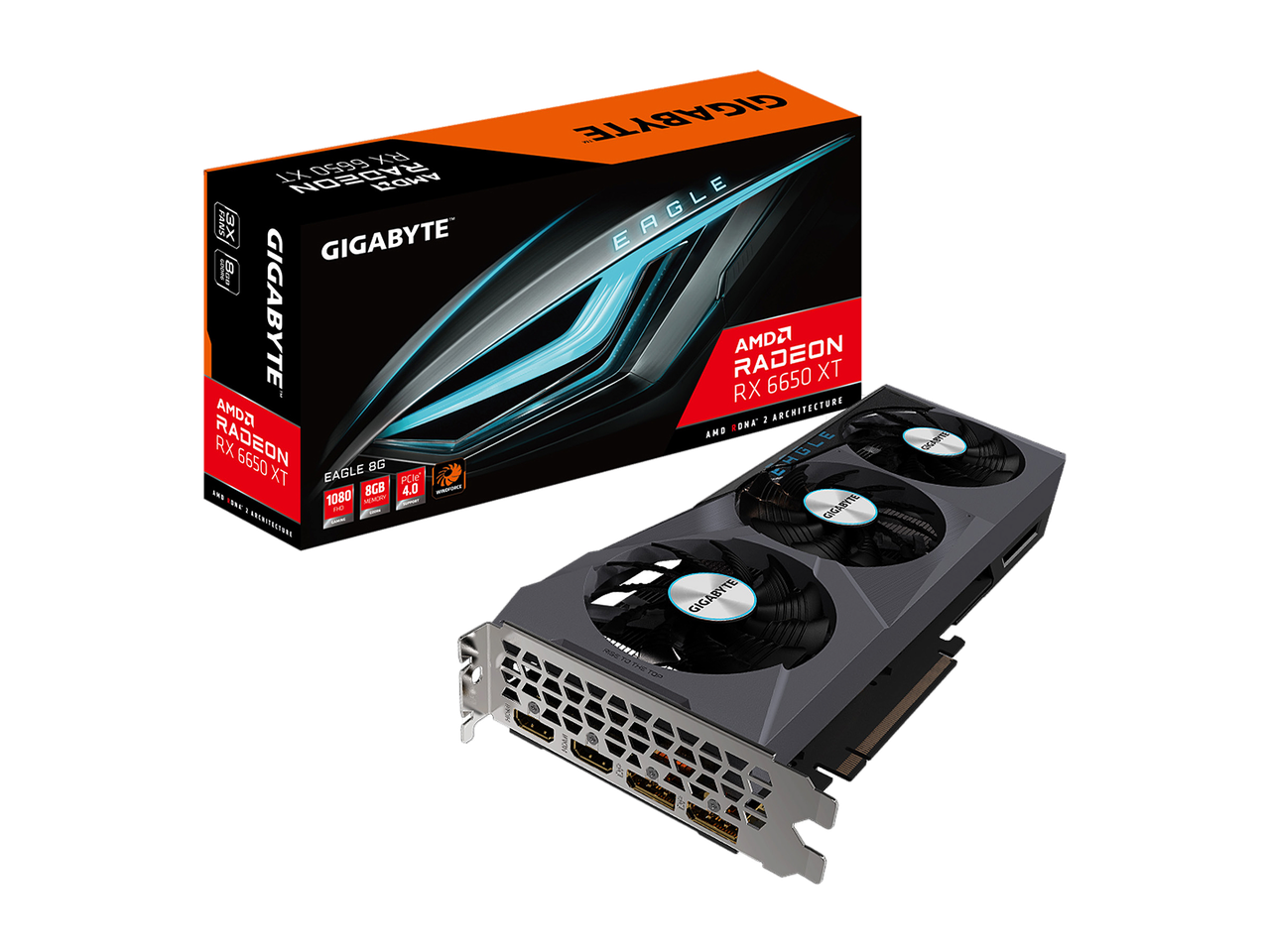 GIGABYTE Eagle Radeon RX 6650 XT 8GB GDDR6 PCI Express 4.0 ATX Video Card GV-R665XTEAGLE-8GD