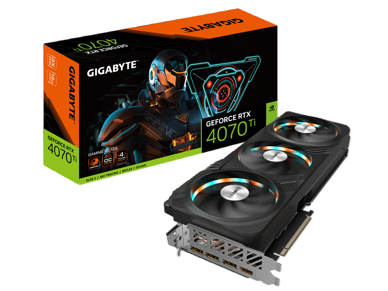 GIGABYTE GeForce RTX 4070 Ti GAMING OC 12G Graphics Card, 3x WINDFORCE Fans, 12GB 192-bit GDDR6X, GV-N407TGAMING OC-12GD Video Card