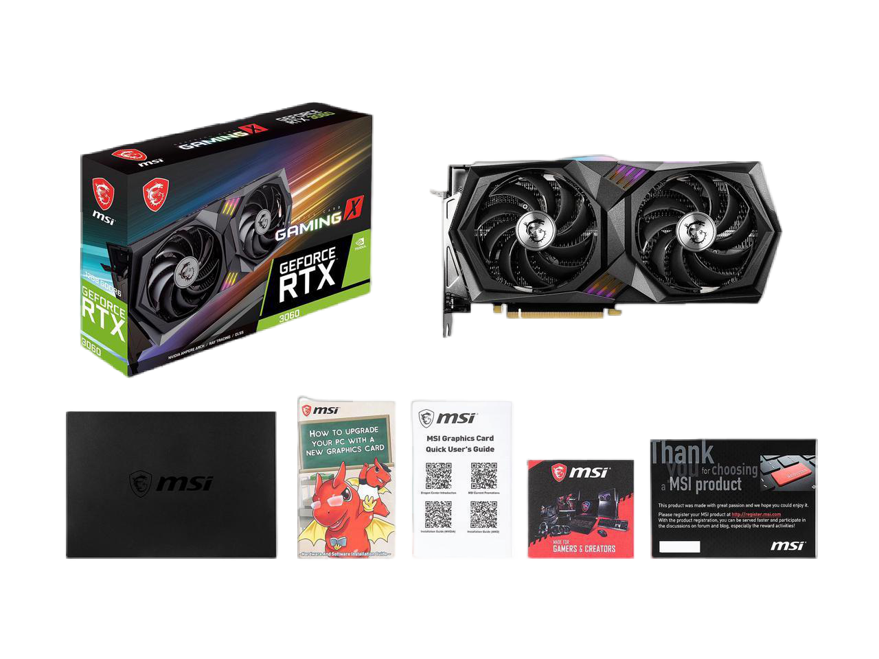 MSI Gaming GeForce RTX 3060 12GB GDDR6 PCI Express 4.0 Video Card RTX 3060 Gaming X 12G