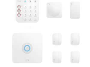 Ring Business Alarm Security Kit, 8-Piece (2nd Generation), Includes Base Station, Motion Detector, Keypad, Sensor and Range extender - White
