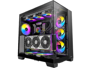 Antec C8 ARGB, 2x TQR 160mm & 1x TQ 140mm ARGB PWM Fans Included, Dual-chamber Layout, Type-C, 360mm Radiator Support, Seamless TG Front & Side Panels, RTX 40 compatible, Full-Tower E-ATX PC Case