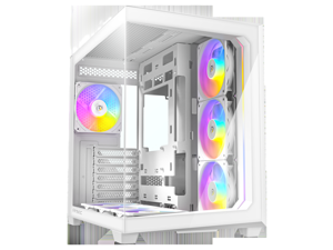 Antec C5 ARGB White, 7 x 120mm ARGB PWM Fans Included, Up to 10 Fans Simultaneously, Type-C 3.2 Gen 2 port, Seamless Tempered Glass Front & Side Panels, 360mm Radiator Support, Mid-Tower ATX PC Case