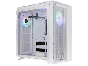 Thermaltake CTE C700 TG ARGB Snow Mid Tower with Centralized Thermal Efficiency Design; 3x140mm White CT140 ARGB Fans Pre-Installed; Tempered Glass Front & Side Panel; CA-1X7-00F6WN-01; White