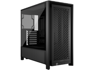 CORSAIR FRAME 4000D Modular High Airflow Mid-Tower PC Case, Black – Fully Customizable Design – InfiniRail™ Fan Mounting System – Fits Multiple 360mm Radiators – ASUS BTF, MSI Project Zero