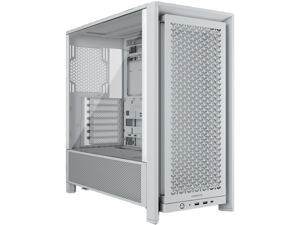 CORSAIR FRAME 4000D Modular High Airflow Mid-Tower PC Case, White – Fully Customizable Design – InfiniRail™ Fan Mounting System – Fits Multiple 360mm Radiators – ASUS BTF, MSI Project Zero