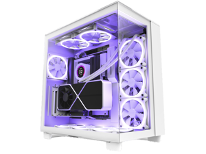 NZXT H9 Elite - All White - CM-H91EW-01 - Premium Dual-Chamber - Mid-Tower - RGB Fans - Case